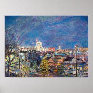 PÓSTER A2 VISUALIZAÇÃO DA NOITE SKYLINE