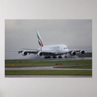 Poster A380 Aterrissando em Manchester