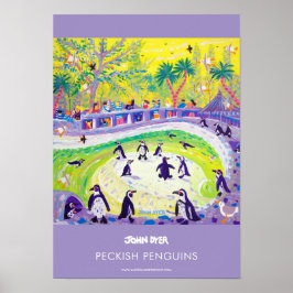 Poster A3 de John Dyer. Peckish Penguins