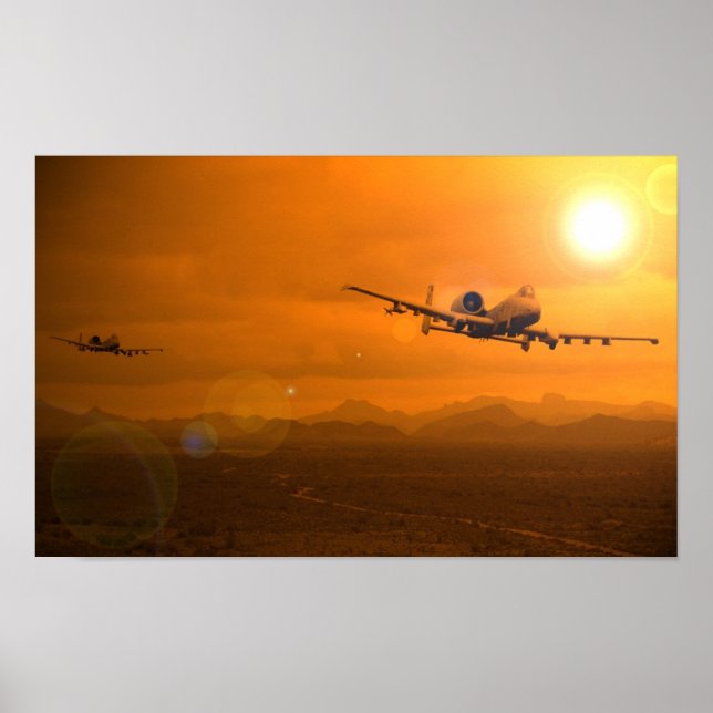 Póster A-10 Desert Sunset (Frente)