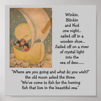 Póster a-5 piscar, piscar e acenar