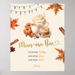 Poster A Abóbora está a criar Chá de fraldas de café Mãe-