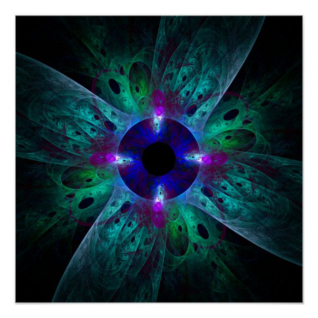 Póster A Abstrato de Olhos (Frente)