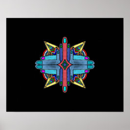 Póster A abstrato Diversidade Mãos a Pintura - Poster.