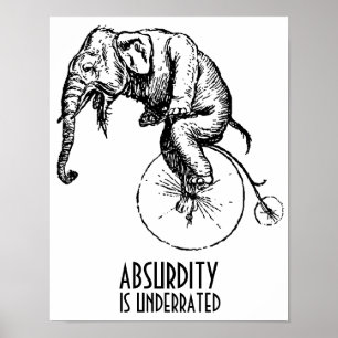 Póster A absurdidade é elefante underrated no Farthing d