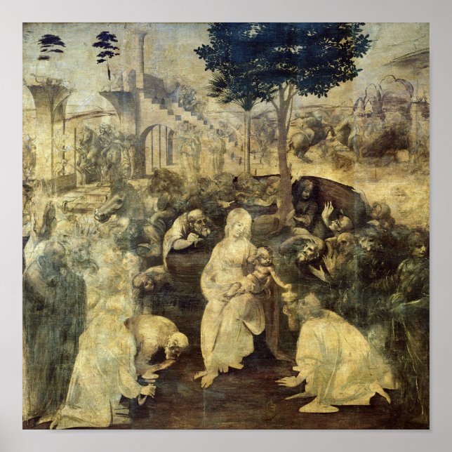 Póster A Adoração do Magi, 1481-2 (Frente)