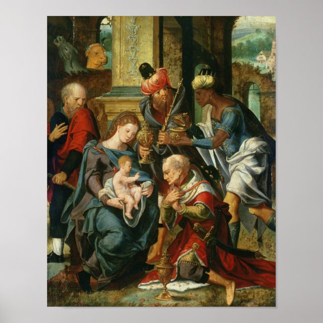 Póster A Adoração do Magi, 1530 (Frente)