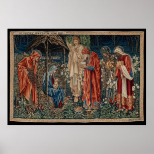 Poster A Adoração do Magi (por Edward Burne-Jones)