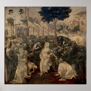 Poster A Adoração dos Magos por Leonardo da Vinci