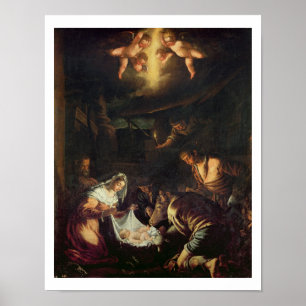 Póster A adoração dos pastores (óleo em canvas)