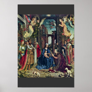 Poster A adoração dos reis daqui até janeiro Gossaert 