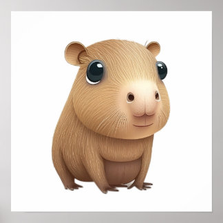 Poster A adorável capybara
