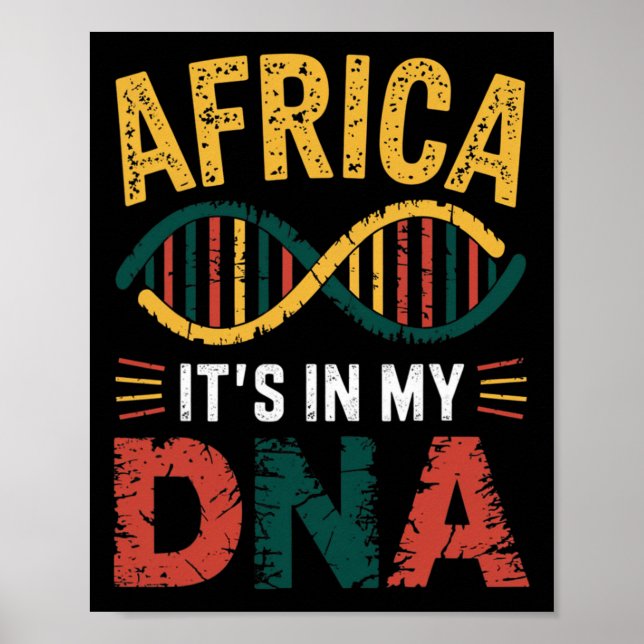 Poster A África Está No Meu Patrimônio Dna África Orgulho (Frente)