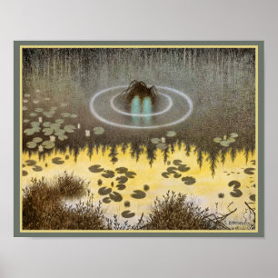 Poster A água pulverizada por Theodor Severin Kittelsen