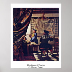 Póster A alegoria da pintura por Johannes Vermeer