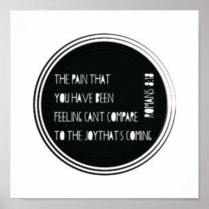 Póster A alegria que está chegando romanos 8:18