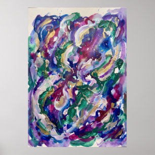 Poster A Alegria Selvagem da Arte de Parede em Cor do Esp