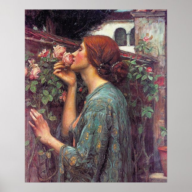 Póster A Alma da Rosa por John W. Waterhouse (Frente)