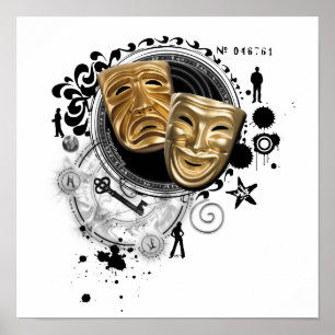 Póster A alquimia de máscaras ativas do drama