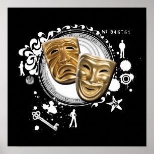 Póster A alquimia de máscaras ativas do drama