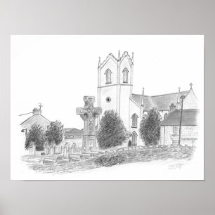 Poster A Alta Cruz e Igreja Donaghmore Condado Tyrone