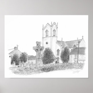 Poster A Alta Cruz e Igreja Donaghmore Condado Tyrone
