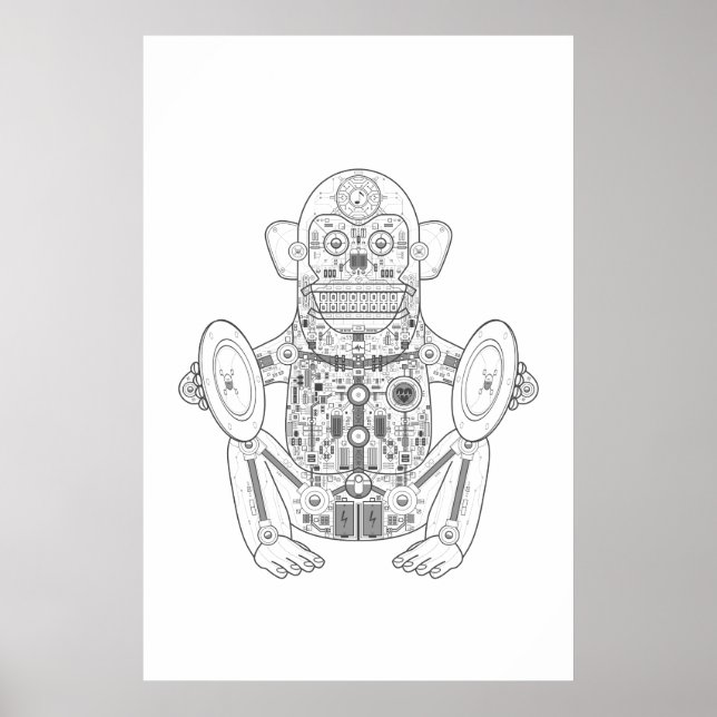 Póster A Anatomia de Jolly Chimp (Frente)