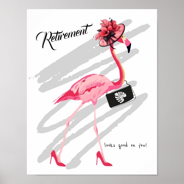 Poster A aposentadoria parece boa em você! Chic Classy Fl (Frente)