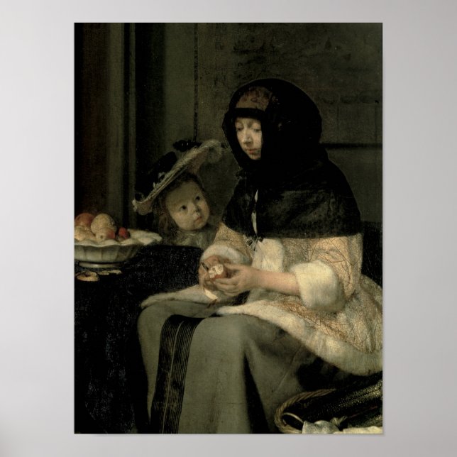 Póster A Apple Peeler, 1660 (Frente)