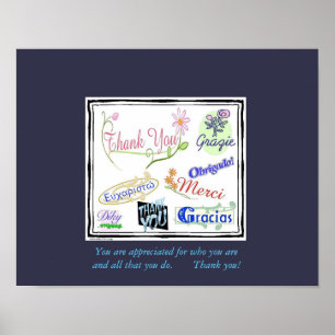 Poster A apreciação & agradece-lhe