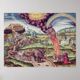Poster A arca de Noah, ilustração 'de Narratio Brevis