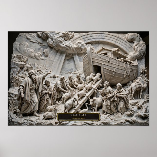 Poster A Arca de Noé — Mármore Renascentista (Frente)