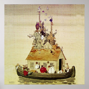Poster “A Arca de Noé” por W Heath Robinson