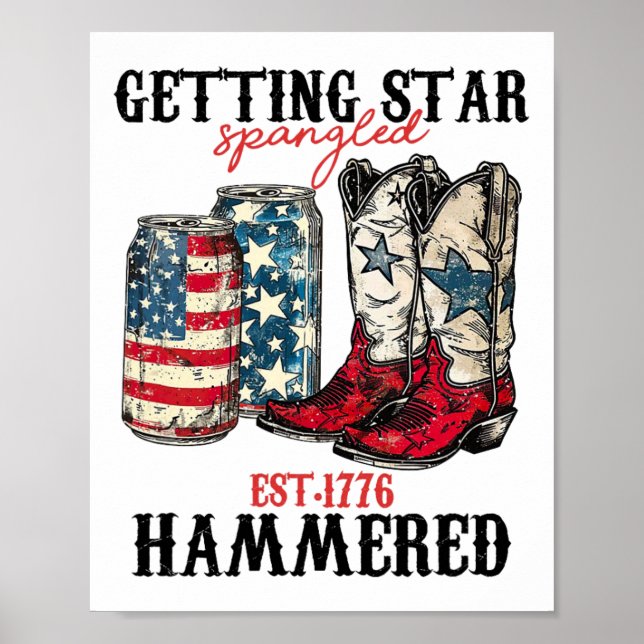 Poster A Arrastar Martelado Hammered Est 1776 (Frente)