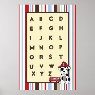 Poster a arte ABC do berçário 16x24 faz um mapa de cont