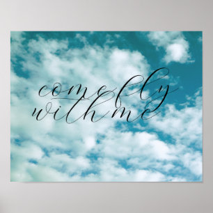 Poster a arte azul-céu veio voar comigo