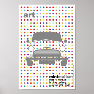 Poster A arte clássica Mini Cooper de Damian