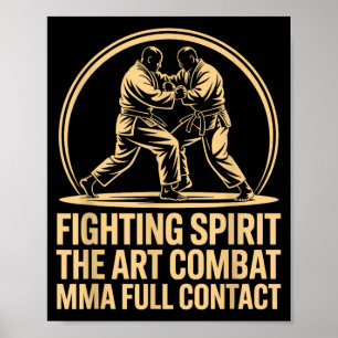 Poster A Arte Combate MMA Karate de Contato Completo Arte
