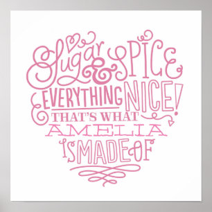 Póster A arte conhecida da criança do açúcar & da