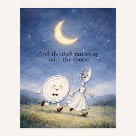 Poster A Arte da Rima Infantil A Tigela Fugiu com a Colhe