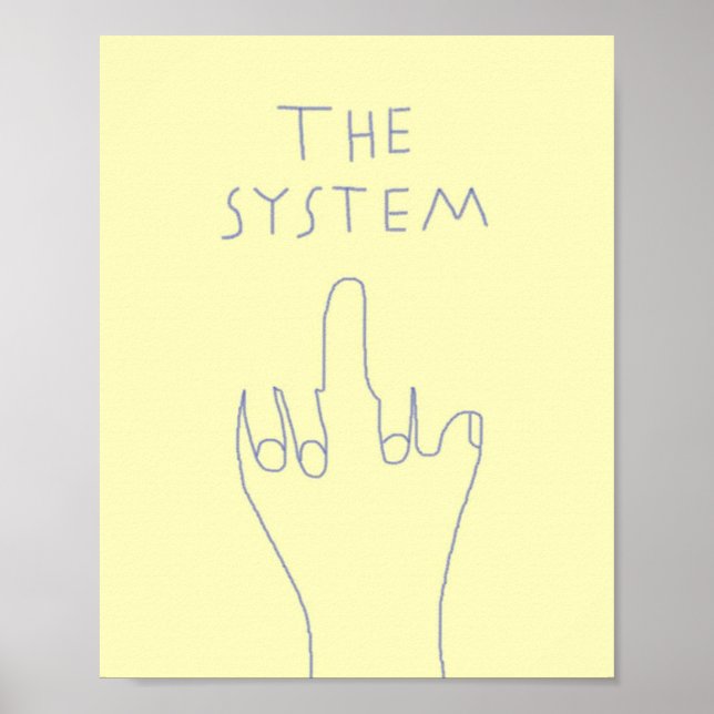Poster a arte de desenho do sistema (Frente)