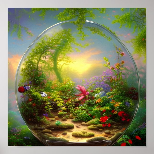 Poster A Arte Digital do Terrarium Magical (Frente)