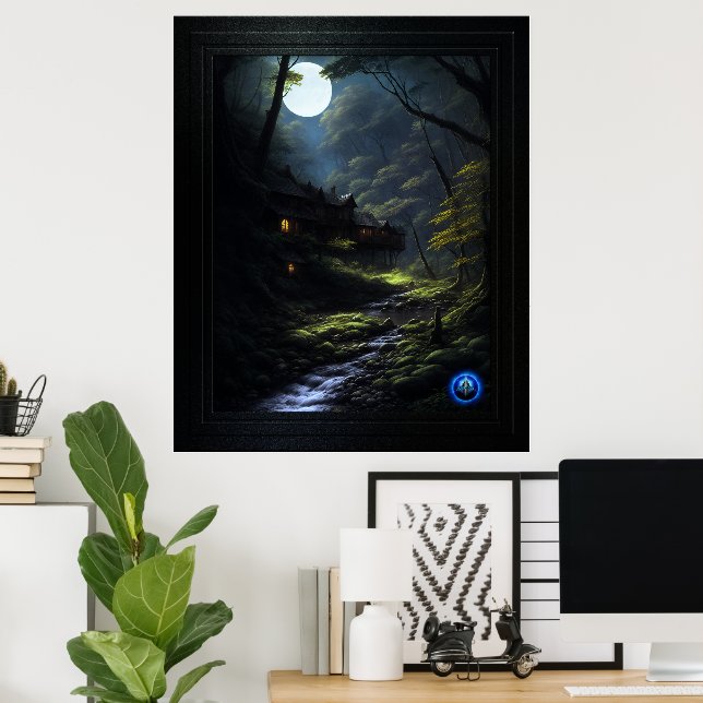 Poster A Arte do Conceito de Inteligência Florestal AI de (Escritório em casa)