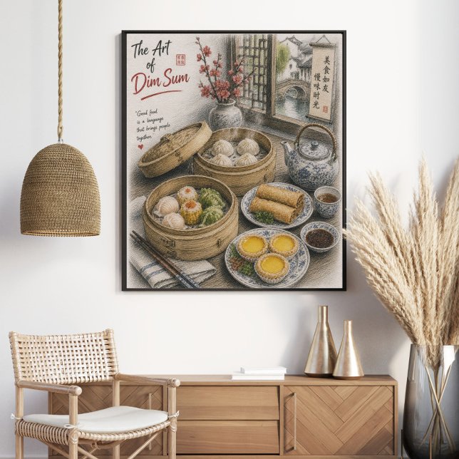 Poster A Arte do Dim Sum | Chá Tradicional Chinês (Criador carregado)