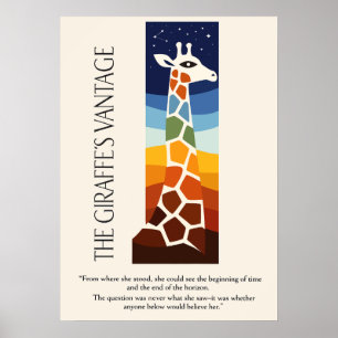 Poster A Arte do Ponto de Vista da Girafa