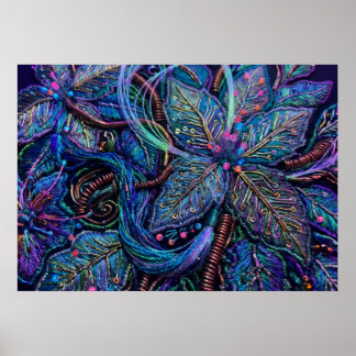 Poster A Arte Espiritual de Parede do Lótus Elétrico Desp
