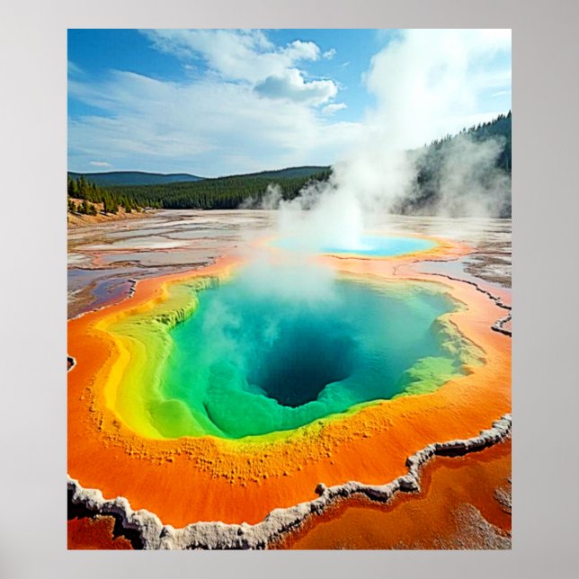 Poster A Arte Quente Colorida da Natureza (Frente)