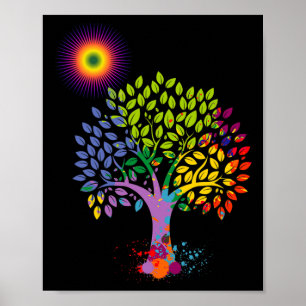 Poster A Árvore Colorida Que Dá Vida À Terra Pára Global