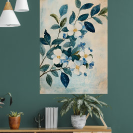 Poster A árvore com folhas douradas é um enfeite de pared