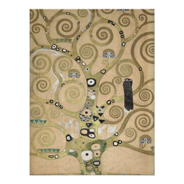 Póster A Árvore da Vida, Pintura a Óleo Gustav Klimt  (Frente)